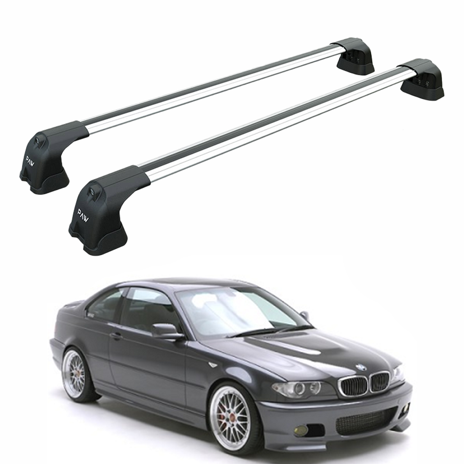 Bmw 3 Coupe E46 1999-2006 Portbagaj Taşıyıcı Ara Atkı Aparatı Paw Pro 3 Gri