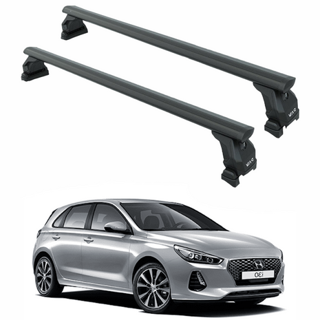 Hyundai İ30 (2017-2025) Araç Üstü Taşıyıcı Ara Bar, Ara Atkı Aparatı Fix Pro Siyah