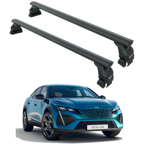 Peugeot 408 2023-2025 Oluksuz Üst Tavan Portbagaj Taşıyıcı Ara Atkısı Toros Serisi Pro 4 Siyah