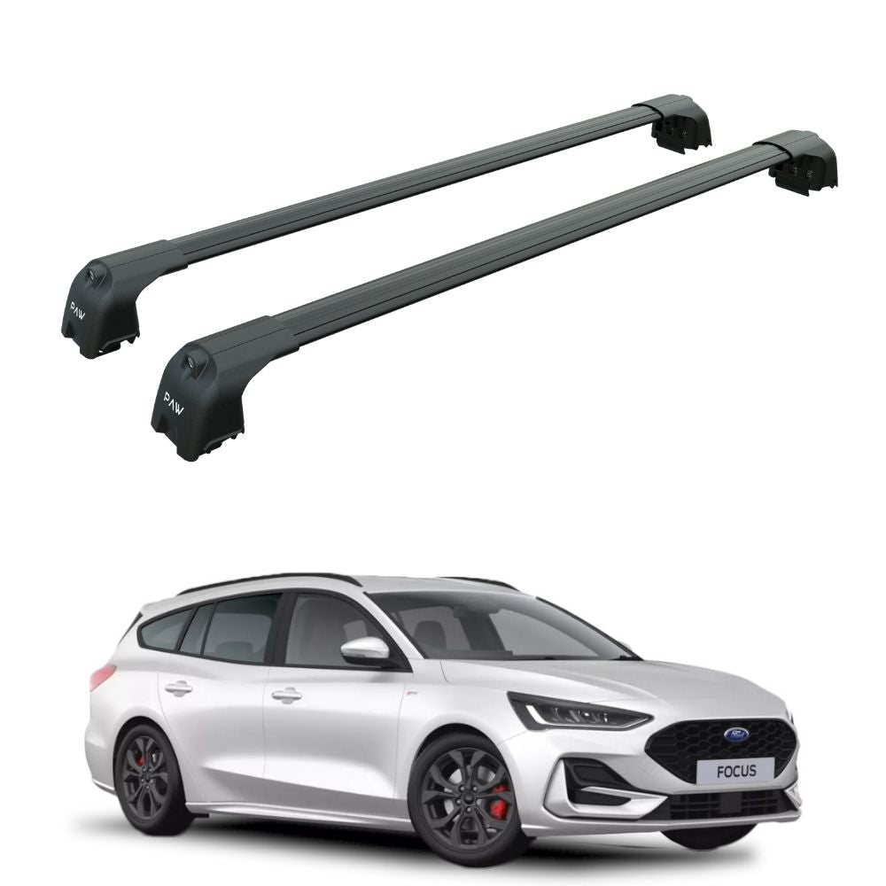 Ford Focus Estate (C519) 2019-2025 Roof Rack Cross Bars - Paw Pro 2 Black