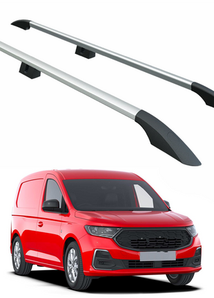 Ford Transit Connect Kısa Şase 2024-2026 Araç Üstü Alüminyum Tavan Yan Rayları Plus Serisi - Gri
