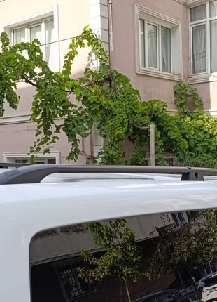 Ford Transit Custom Uzun Şase 2023-2026 Araç Üstü Alüminyum Tavan Yan Rayları Plus Serisi - Siyah