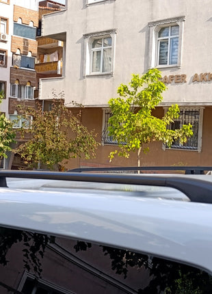 Ford Custom 2023-2025 Kısa Şase Araç Üstü Alüminyum Tavan Yan Rayları Plus Serisi Baggage Luggage Rack Rail Port - Siyah