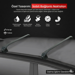 Bmw 1 Serisi F20 (2011-2019) Ara Atkı Portbagaj Taşıyıcı - Paw Pro 3 Gri