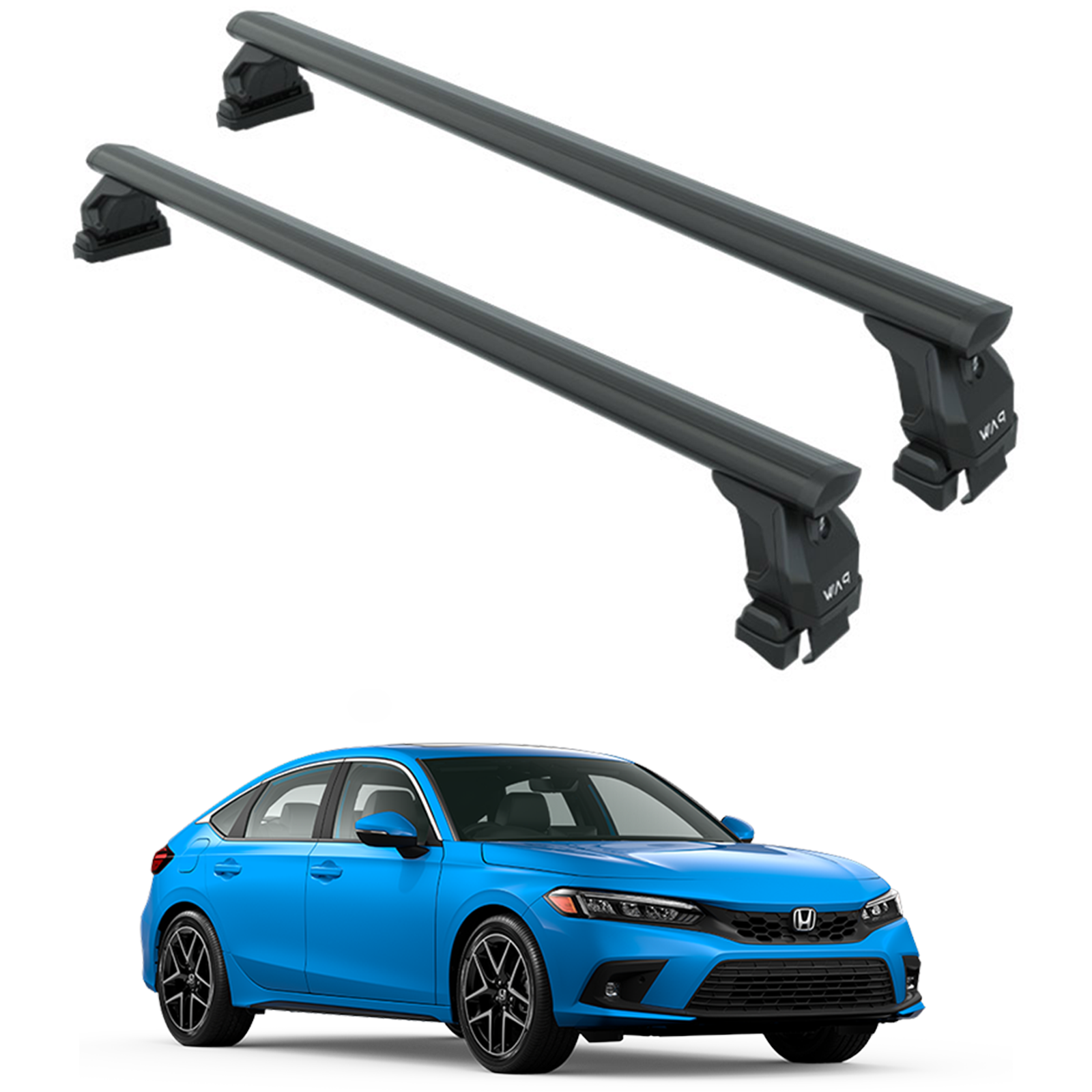 Honda Civic Hatchback 2021-2025 Oluksuz Üst Tavan Portbagaj Taşıyıcı Ara Atkısı Toros Serisi Pro 4 Siyah