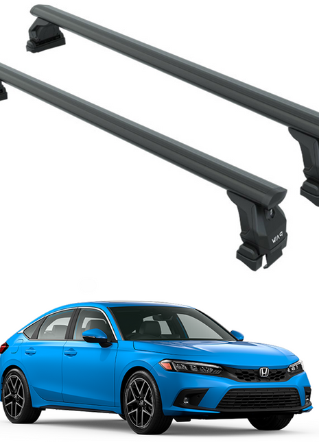 Honda Civic Hatchback 2021-2025 Oluksuz Üst Tavan Portbagaj Taşıyıcı Ara Atkısı Toros Serisi Pro 4 Siyah