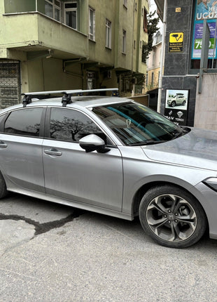 For Honda Civic Sedan 2021-2025 Roof Rack Cross Bars Normal Roof Alu Silver