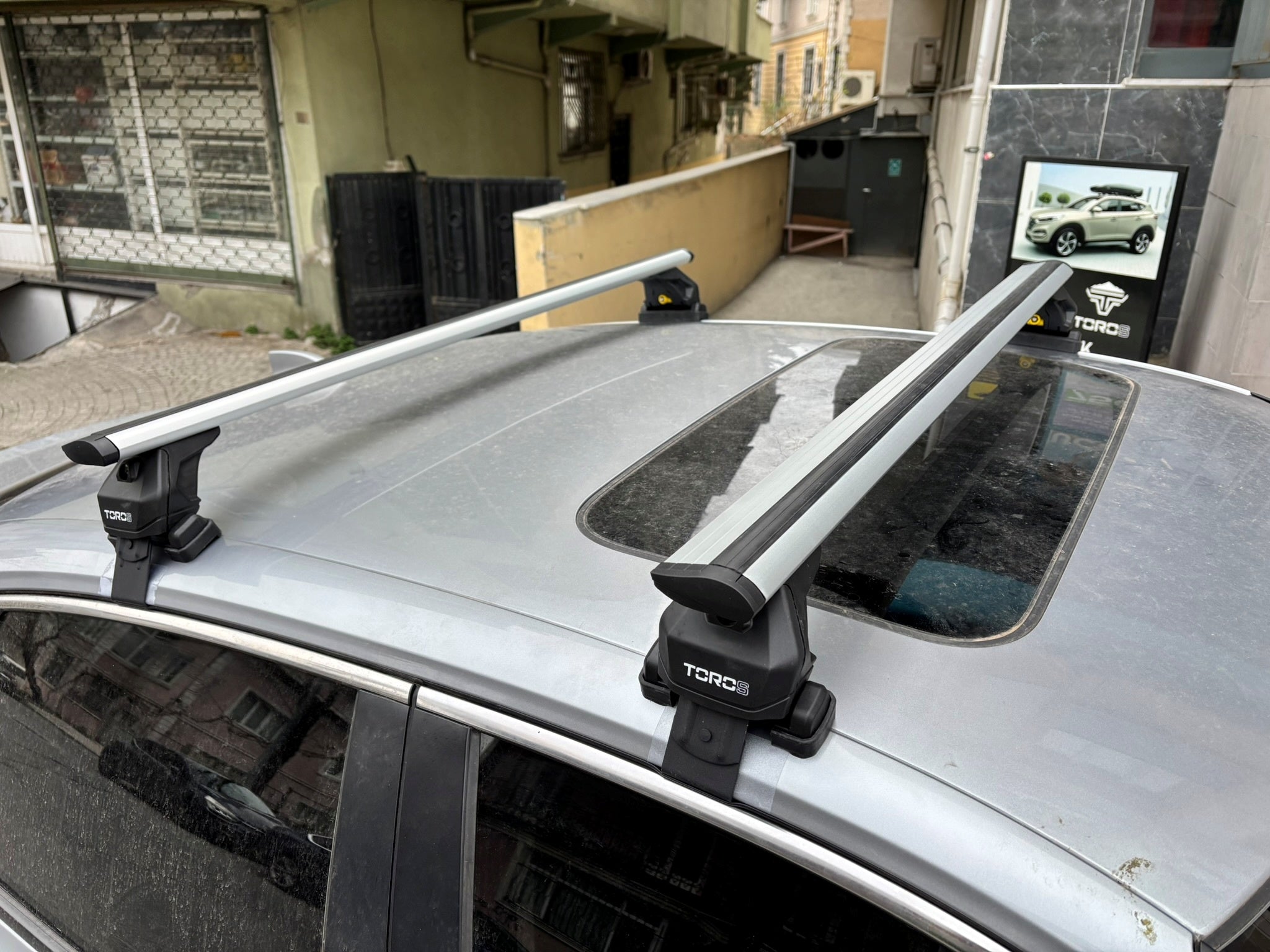 For Honda Civic Sedan 2021-2025 Roof Rack Cross Bars Normal Roof Alu Silver