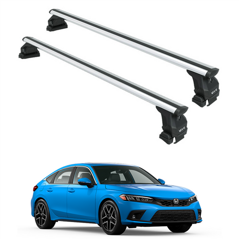 Honda Civic Hatchback 2021-2025 Oluksuz Üst Tavan Portbagaj Taşıyıcı Ara Atkısı Toros Serisi Pro 4 Gri