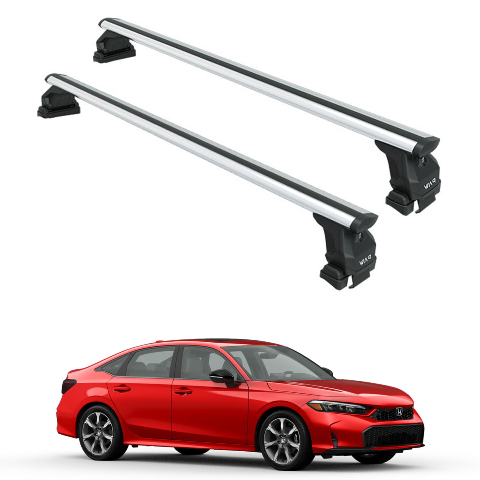 For Honda Civic Sedan 2021-2025 Roof Rack Cross Bars Normal Roof Alu Silver