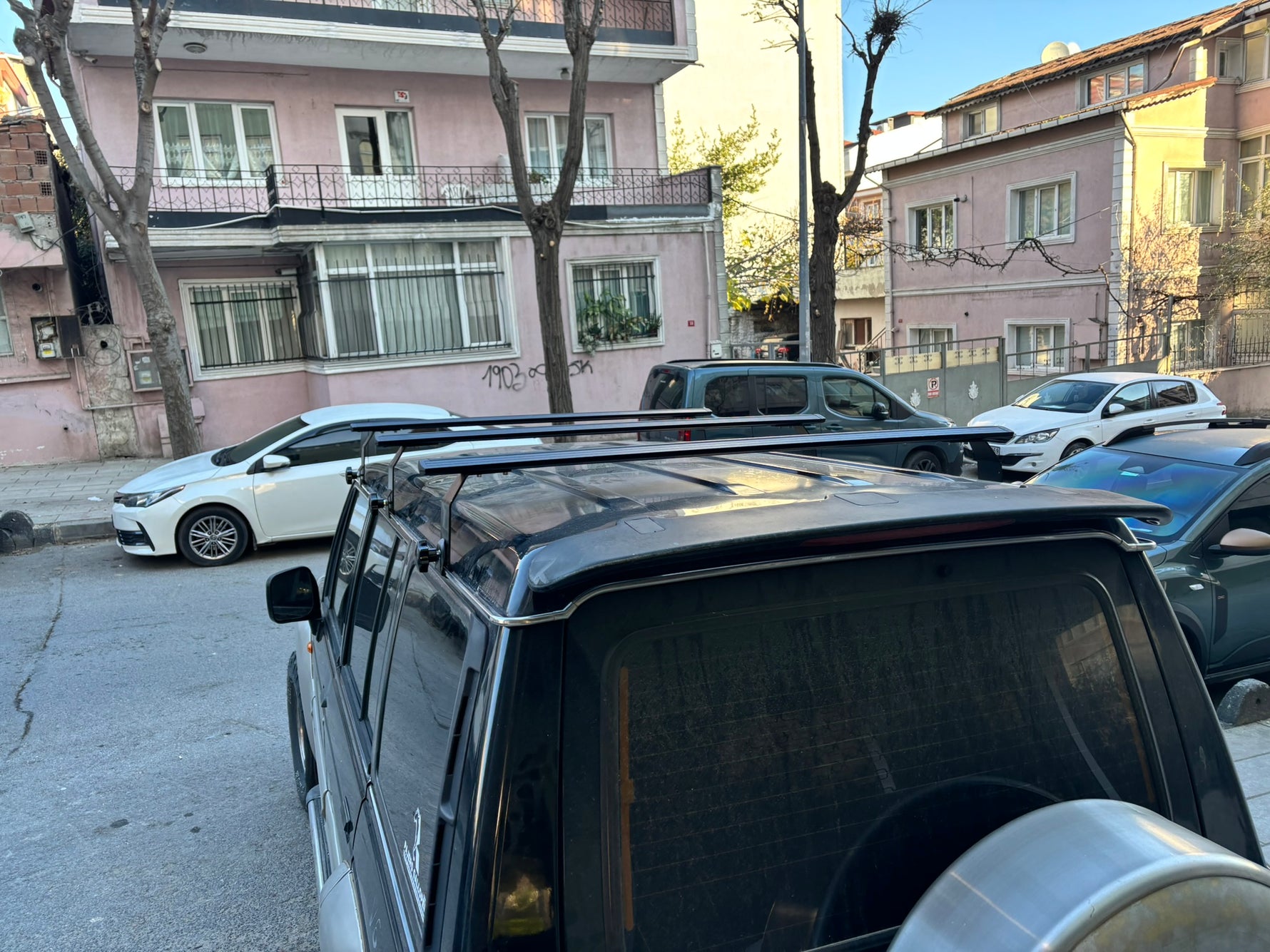 Hyundai Galloper 1997-2003 Yagmur Oluklu Üst Tavan Taşıyıcı Paw Ara Atkısı, Gri