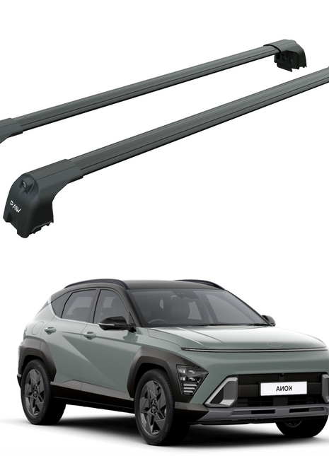 Hyundai Kona Eva 2023-2025 Portbagaj Taşıyıcı Ara Atkisi - Ara Çubuk Paw Pro 2 Siyah