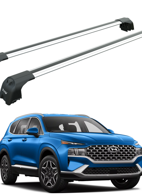 Hyundai Santa Fe 2018-2023 Portbagaj Taşıyıcı Ara Atkisi - Ara Çubuk Paw Pro 2 Gri