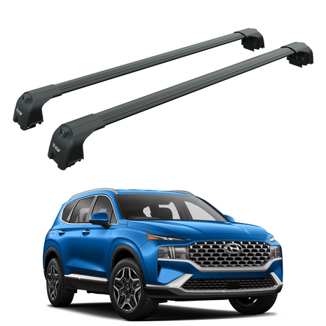 Hyundai Santa Fe 2018-2023 Portbagaj Taşıyıcı Ara Atkisi - Ara Çubuk Paw Pro 2 Siyah