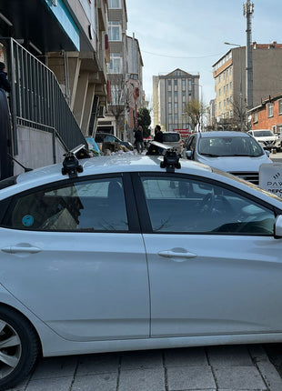 Hyundai Accent 2018-2025 Oluksuz Üst Tavan Portbagaj Taşıyıcı Ara Atkısı Toros Serisi Pro 4 Gri