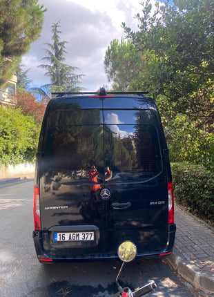 H1 Ladder Roof Rack 2018- On Sprinter Low Roof (144 WB) Roof Rack Siyah