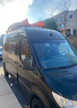 H1 Ladder Roof Rack 2018- On Sprinter Low Roof (144 WB) Roof Rack Siyah