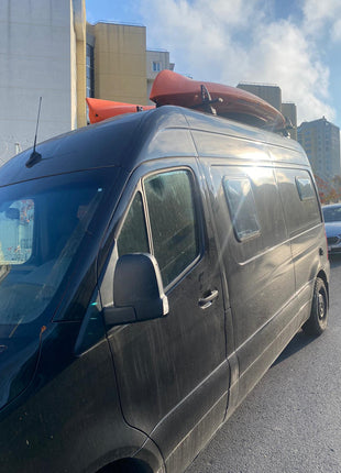 H1 Ladder Roof Rack 2018- On Sprinter Low Roof (144 WB) Roof Rack Gri