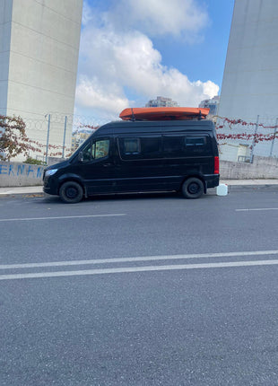 H1 Ladder Roof Rack 2018- On Sprinter Low Roof (144 WB) Roof Rack Siyah