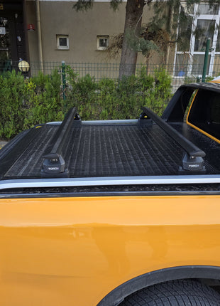 Ford Ranger Wildtrak (2023-2025) Kasa Üstü Bed Rack Taşıyıcı Bar – Siyah | Kilitli Sistem | Vida Montajlı