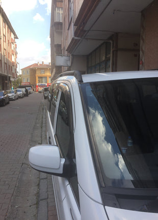 Mercedes Vito W447 Kısa Şase 2014-2019 Araç Üstü Alüminyum Tavan Yan Rayları Plus Serisi - Siyah