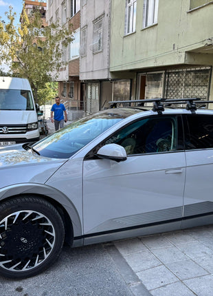 Hyundai İoniq 5 2022-2024 Oluksuz Üst Tavan Portbagaj Taşıyıcı Ara Atkısı Toros Serisi Pro 4 Gri