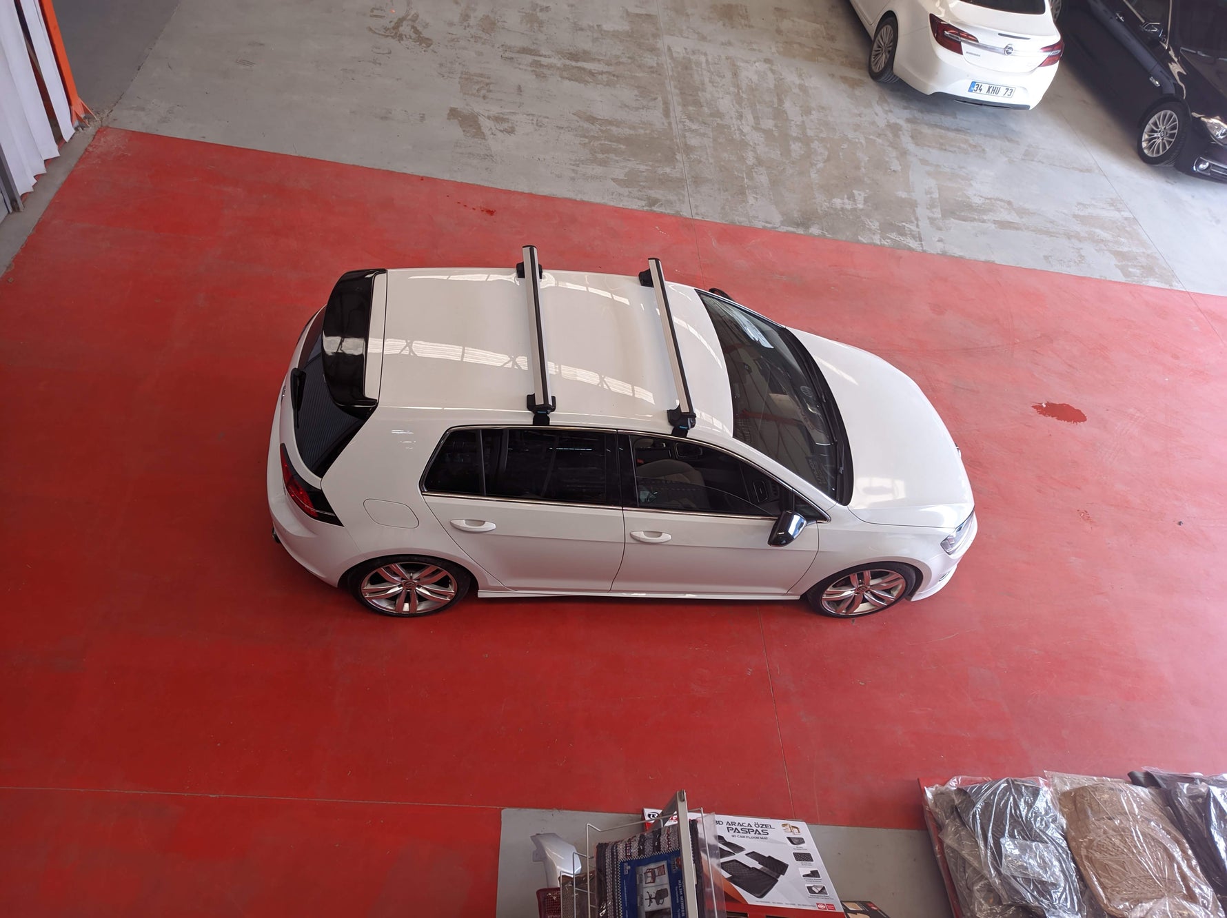 Volkswagen E-Golf 2014-2020 Oluksuz Üst Tavan Portbagaj Taşıyıcı Ara Atkısı Toros Serisi Pro 4 Gri