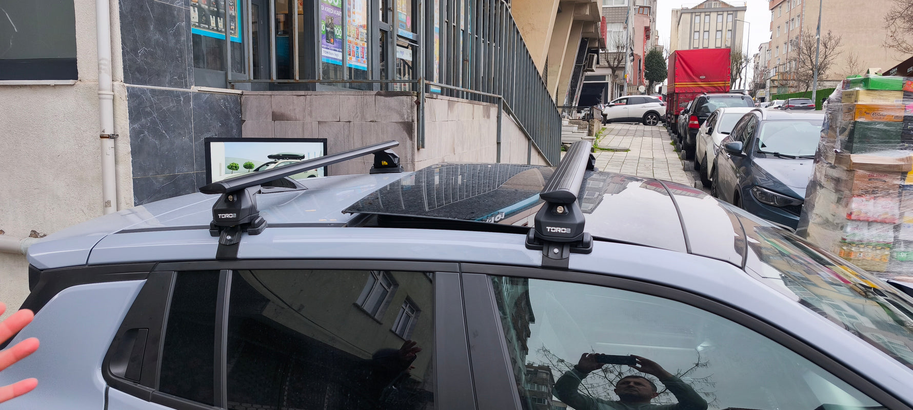 Jeep Avenger (2022-2025) Tavan Portbagaj Taşıyıcı Ara Atkısı Toros Serisi Pro 4, Gri