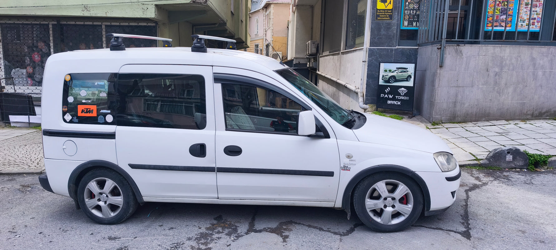 Opel Combo C 2002-2012 Portbagaj Taşıyıcı Ara Atkisi - Ara Çubuk Fix Pro Gri