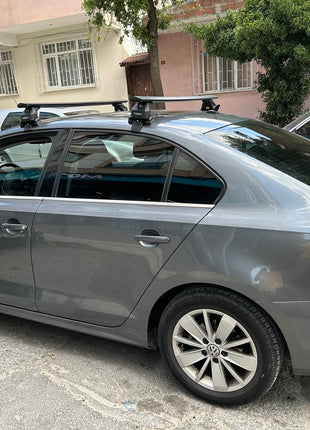 Volkswagen Jetta 2005-2011 Oluksuz Üst Tavan Portbagaj Taşıyıcı Ara Atkısı Toros Serisi Pro 4 Gri
