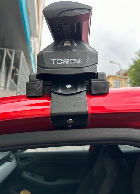 Renault Clio 4 HB Oluksuz Üst Tavan Portbagaj Taşıyıcı Ara Atkısı Toros Serisi Pro 4 Siyah
