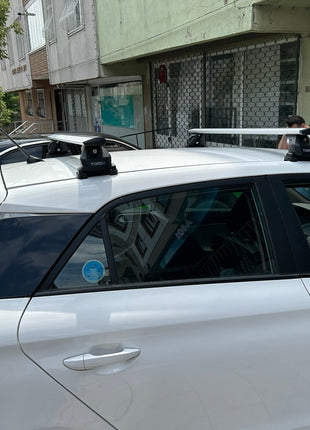 Hyundai i20 2014-20 Tavan Taşıyıcı Ara Barlar – Vidalı Montaj, Toros Fix Pro, Pro 6 Alu Gri