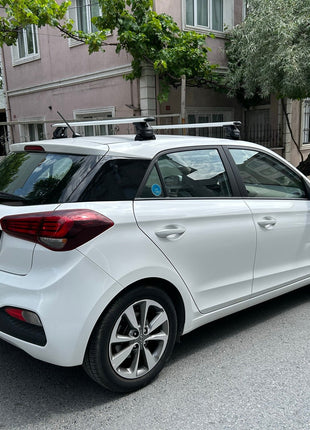Hyundai i20 2014-20 Tavan Taşıyıcı Ara Barlar – Vidalı Montaj, Toros Fix Pro, Pro 6 Alu Gri