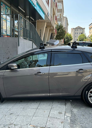 Ford Focus Hb (C519) 2018-2025 Oluksuz Üst Tavan Portbagaj Taşıyıcı Ara Atkısı Toros Serisi Pro 4 Siyah