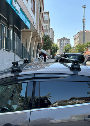 Ford Focus Hb (C519) 2018-2025 Oluksuz Üst Tavan Portbagaj Taşıyıcı Ara Atkısı Toros Serisi Pro 4 Gri