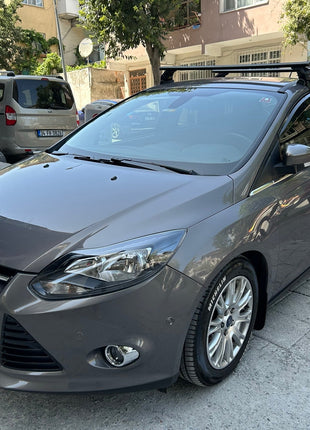 Ford Focus Hb (C519) 2018-2025 Oluksuz Üst Tavan Portbagaj Taşıyıcı Ara Atkısı Toros Serisi Pro 4 Siyah