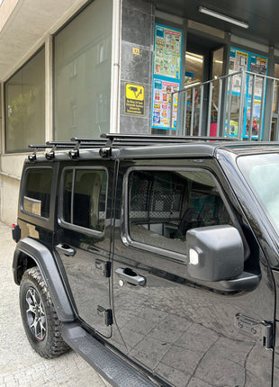 Jeep Gladiator JT 2020-2025 Yagmur Oluklu Üst Tavan Taşıyıcı Ara Atkısı Gri