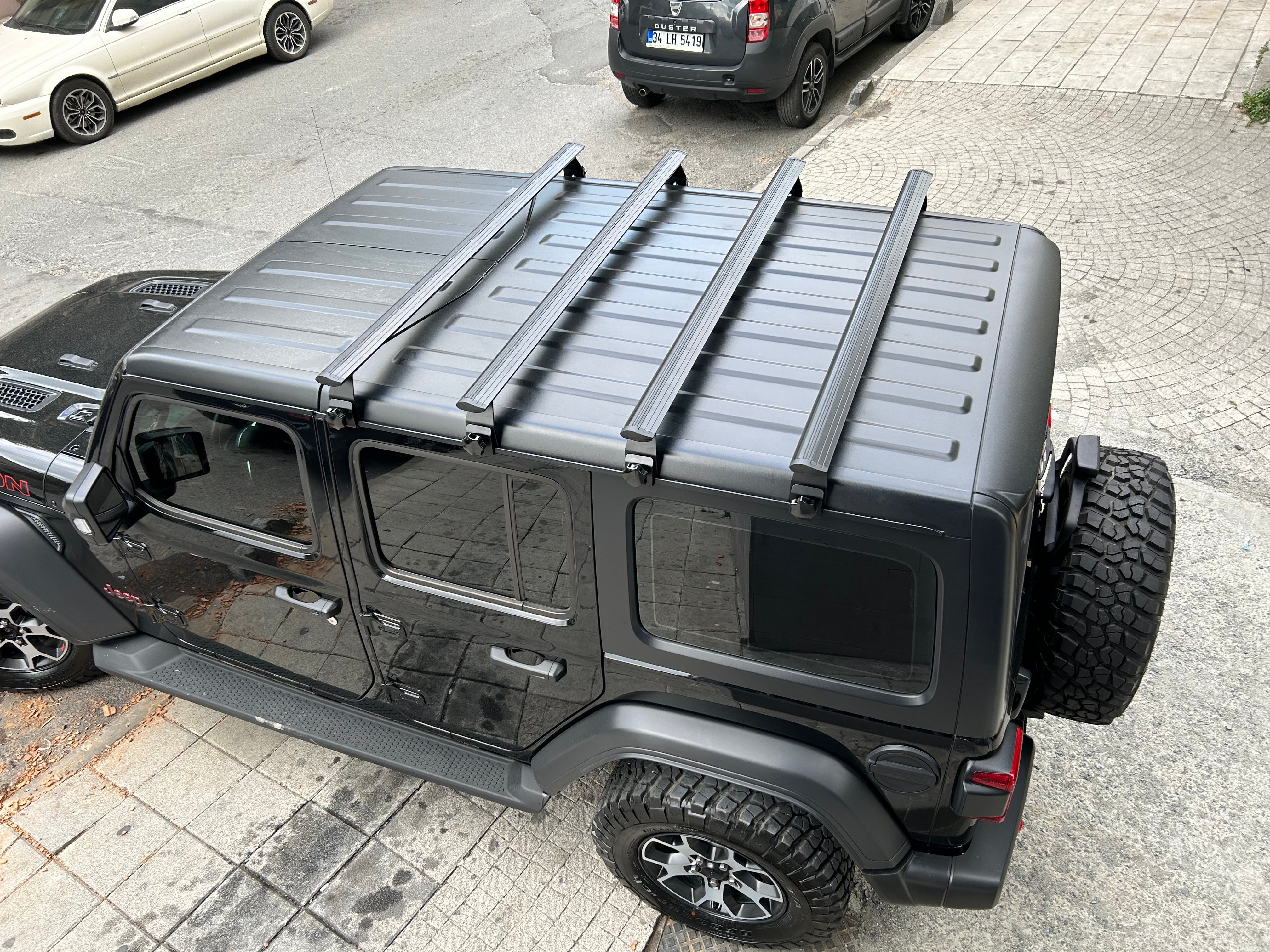 Jeep Gladiator JT 2020-2025 Yagmur Oluklu Üst Tavan Taşıyıcı Ara Atkısı Gri