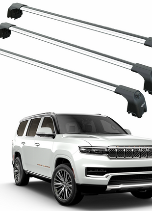 Jeep Grand Wagoneer 2021-2025 3 Qty Portbagaj Taşıyıcı Ara Atkisi - Ara Çubuk Paw Pro 2 Gri