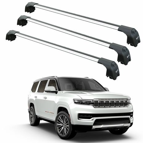 Jeep Grand Wagoneer 2021-2025 3 Qty Portbagaj Taşıyıcı Ara Atkisi - Ara Çubuk Paw Pro 2 Gri