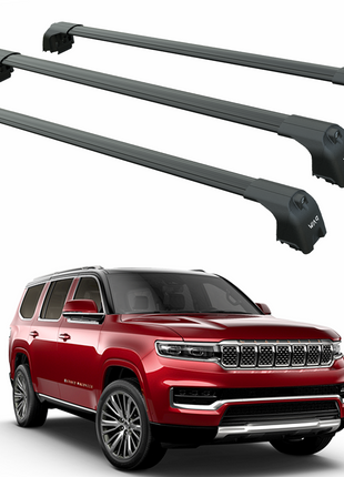Jeep Wagoneer 2021-2025 Portbagaj Taşıyıcı Ara Atkisi - Ara Çubuk Paw Pro 2 Siyah 3 Qty