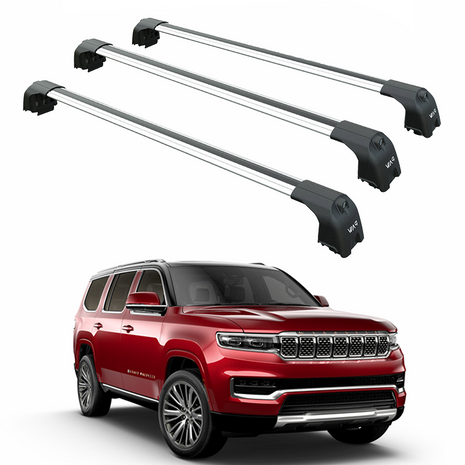 Jeep Wagoneer 2021-2025 Portbagaj Taşıyıcı Ara Atkisi - Ara Çubuk Paw Pro 2 Gri 3 Qty