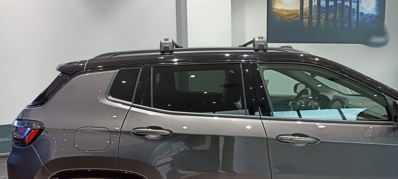 Jeep Compass 2017-2025 Portbagaj Taşıyıcı Ara Atkisi - Ara Çubuk Paw Pro 2 Siyah