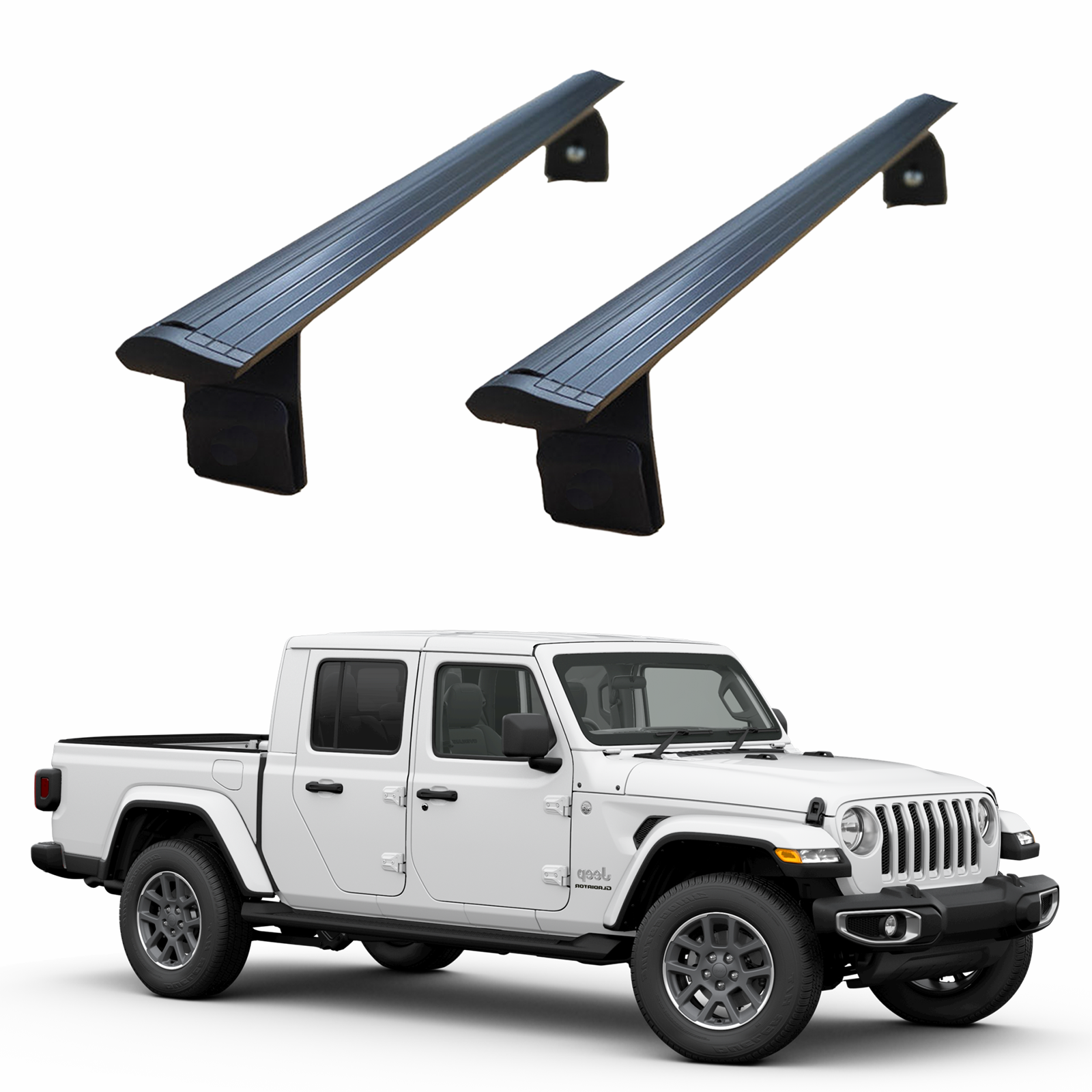 Jeep Gladiator JT 2020-2025 Yagmur Oluklu Üst Tavan Taşıyıcı Ara Atkısı Siyah