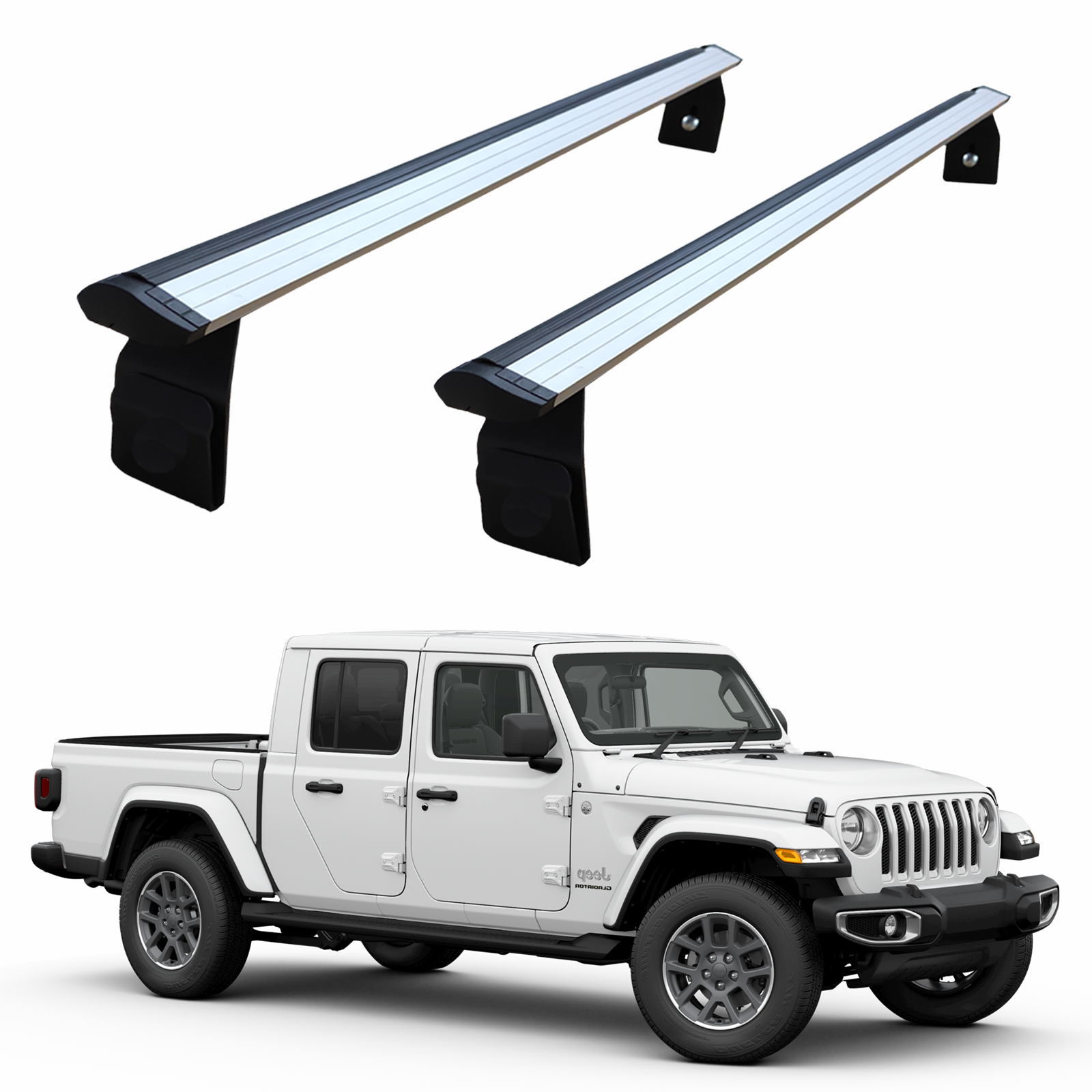 Jeep Gladiator JT 2020-2025 Yagmur Oluklu Üst Tavan Taşıyıcı Ara Atkısı Gri