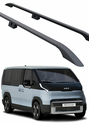 Kia Pv5 Araç Üstü Alüminyum Tavan Yan Rayları Plus Serisi - Siyah