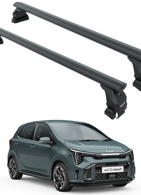 Kia Picanto 2024-2025 Oluksuz Üst Tavan Portbagaj Taşıyıcı Ara Atkısı Toros Serisi Pro 4 Siyah