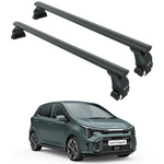 Kia Picanto 2024-2025 Oluksuz Üst Tavan Portbagaj Taşıyıcı Ara Atkısı Toros Serisi Pro 4 Siyah