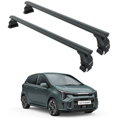 Kia Picanto 2024-2025 Oluksuz Üst Tavan Portbagaj Taşıyıcı Ara Atkısı Toros Serisi Pro 4 Siyah