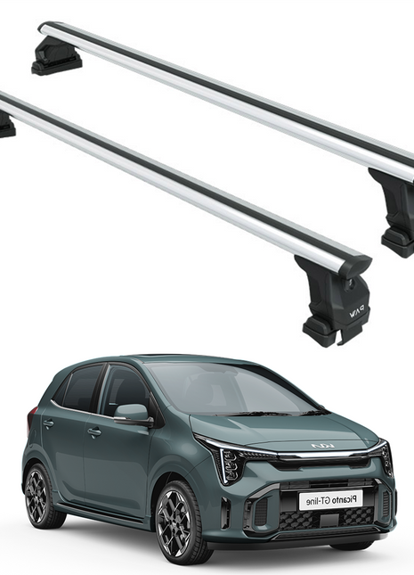 Kia Picanto 2024-2025 Oluksuz Üst Tavan Portbagaj Taşıyıcı Ara Atkısı Toros Serisi Pro 4 Gri